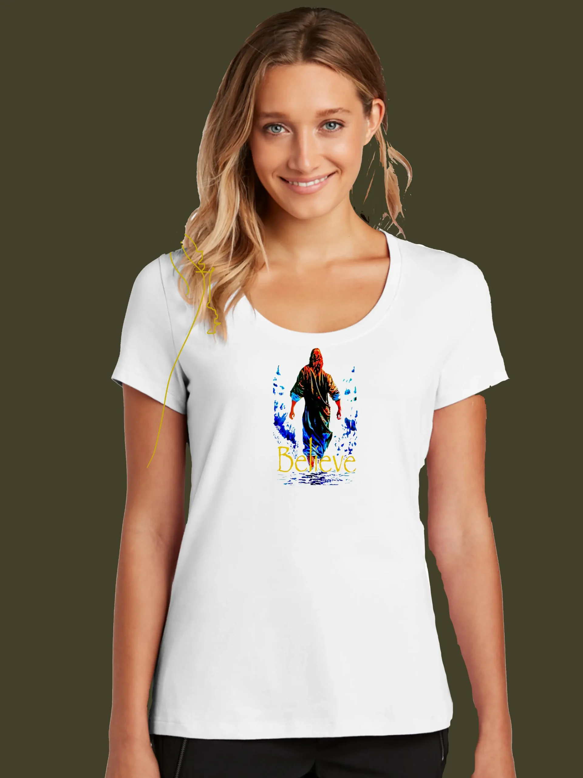 698B414B-F6B0-4523-BE9A-9AF8B0416CCD BELIEVE©-SCOOP TEE - Image 2